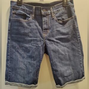 Levis Men's Rolled Hem Denim Shorts - Blue
